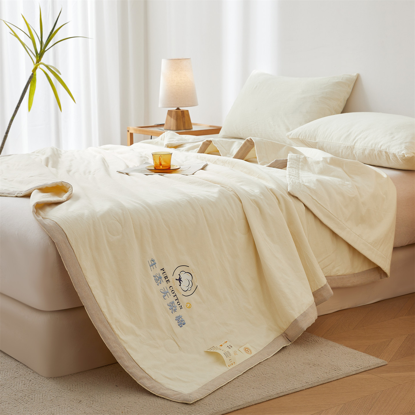 Verano 100% algodón colcha de verano se puede lavar en máquina de algodón colcha de verano aire acondicionado colcha delgada dormitorio colcha de verano simple y doble núcleo