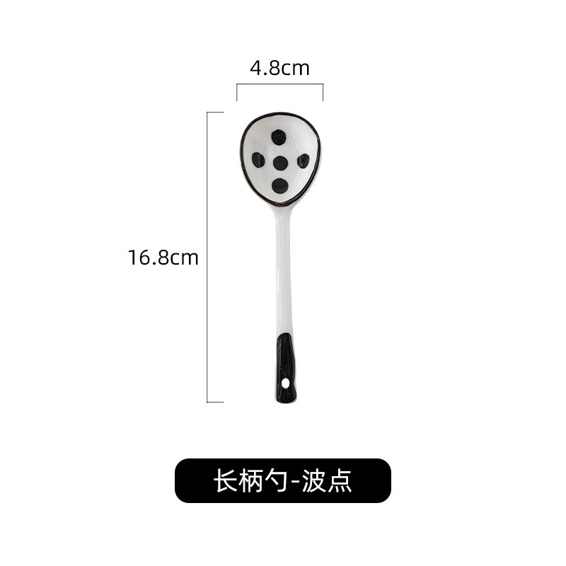 Leche Huhu Cuchara de cerámica Vajilla para una persona Comida para el hogar Pinfeng Tacón amarillo Platos para el hogar Juegos para el hogar