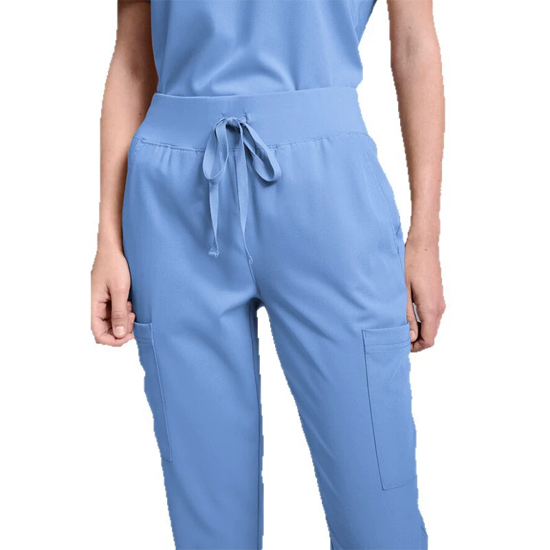 Set, doctor uniform, elastic quick dry nurse uniform for work, for beauty salons