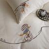 Cotton elite set, cartoon sheet, duvet cover, bedspread, 100 pieces, with embroidery, 4 piece set