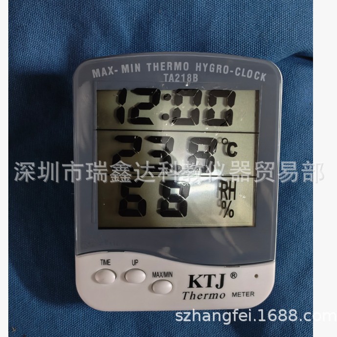 深圳实验仪器 TA218B电子温湿度计、时钟 湿度