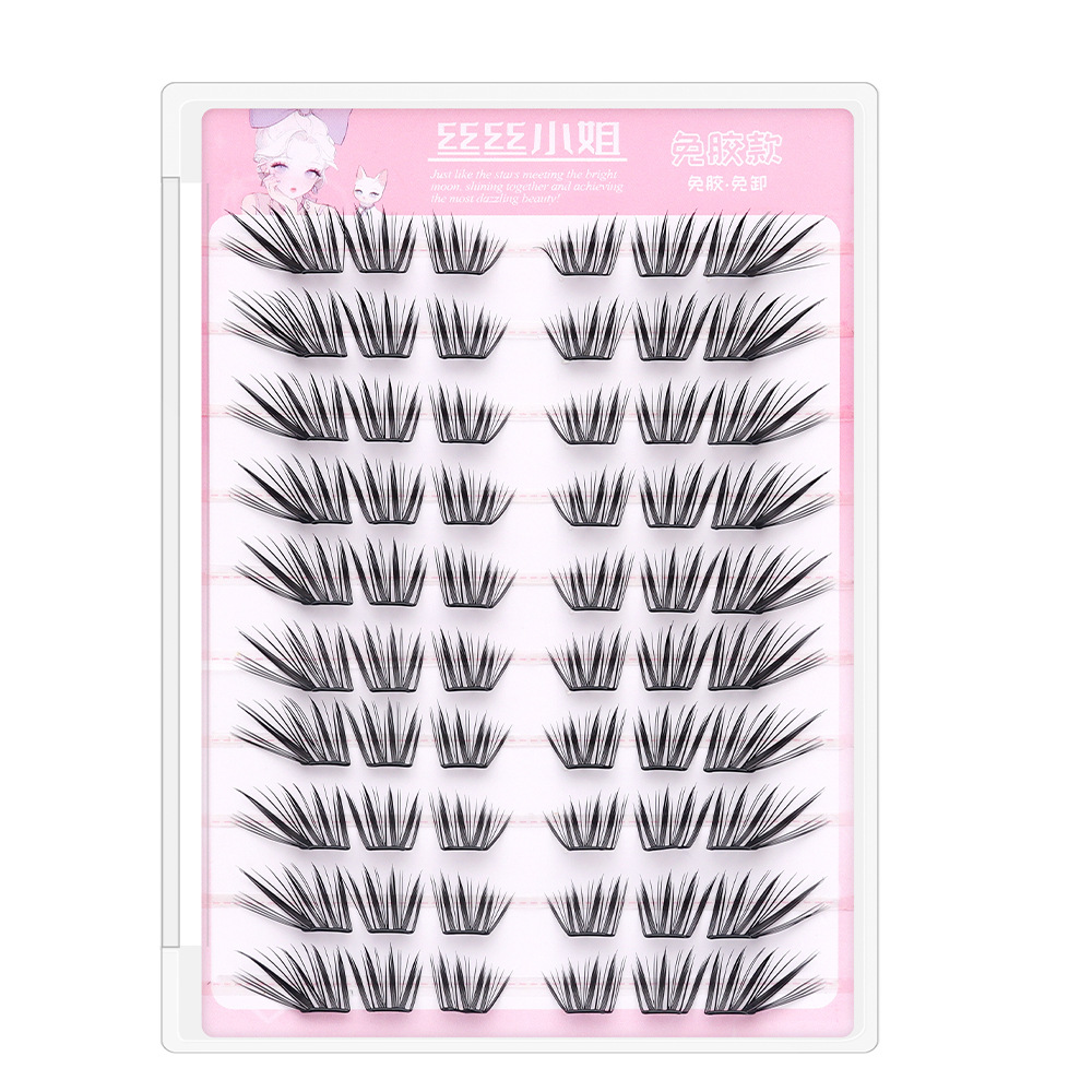 Amor inmortal, pestañas falsas japonesas, mezcla de piezas delgadas invisibles, pestañas para principiantes, libro de pestañas