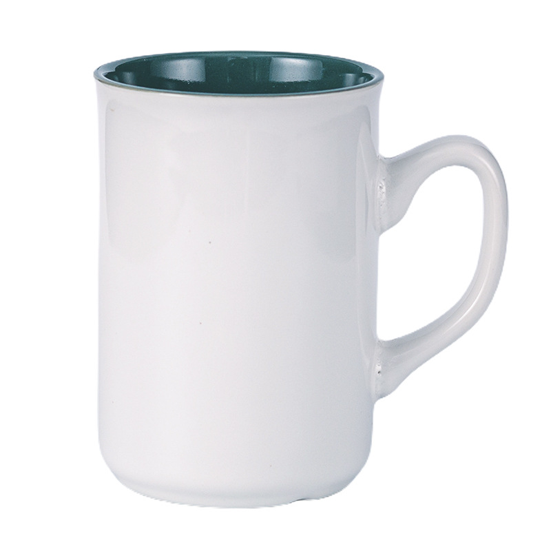 Transfronterizo de Amazon taza blanca taza de alto aspecto creativo Oficina taza de café pareja taza de agua Taza de cerámica