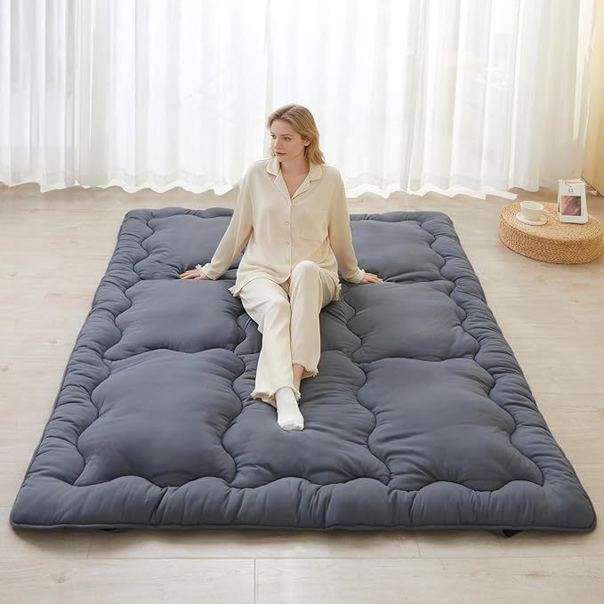 Japanese-style bedding mattress, large floor mattress, foldable and rollable, mattress cover with elastic band Japanese-style bedding mattress, large floor mattress, foldable and rollable, mattress cover with elastic band