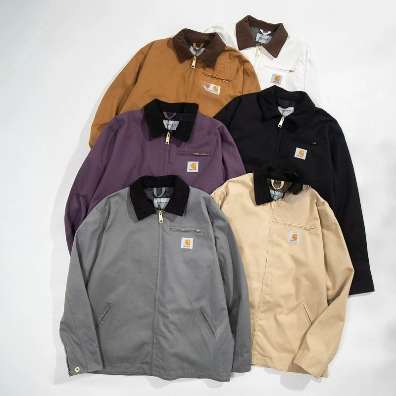 Американская уличная тяжелая холщовая рабочая куртка для мужчин и женщин, свободная повседневная куртка с лацканами, весна и осень