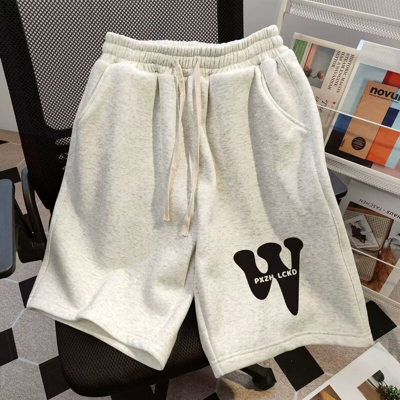 Casual Printed Shorts Women's Summer Fashionable Loose Couples Sports Running Five-point Drawstring Elasticated Waist Pants for Men Casual Printed Shorts Women's Summer Fashionable Loose Couples Sports Running Five-point Drawstring Elasticated Waist Pants for Men