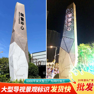 Outdoor Spiritual Fortress Community Guide Sign Customized Real Estate Vertical Sign Roadside Guide Sign Sign