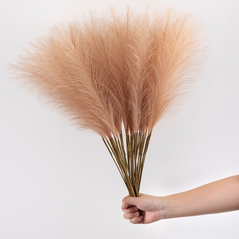 Mini Pampas Reed Grass Ins Style Artificial Flowers Manufacturer Home Decoration Wedding Wholesale Fake Flowers Green Plants
