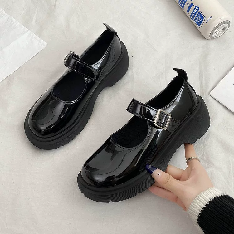 Японская обувь JK Женская обувь в британском стиле 2023 Весна и осень Новая черная обувь на платформе Лолита Мэри Джейн