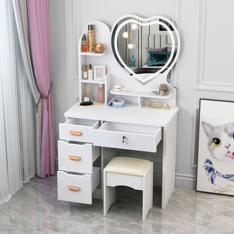 Tocador Mesa 918 dormitorio pequeño apartamento de almacenamiento mesa de maquillaje con luces Comercio exterior transfronterizo
