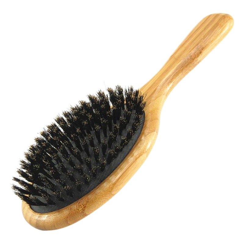 Cerda de bambú pelo caliente bolsa de aire peine pelo de cerdas peine completo de cerdas peine del pelo anillo pelo recto Eliminación de la caspa peine