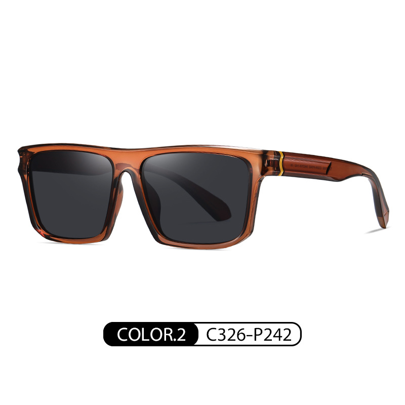 Té transparente brillante/rebanadas grises amarillas C326-P242