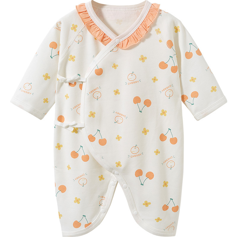 Ropa de bebé recién nacido para primavera y otoño, pelele fino de algodón, conjunto de mariposa de algodón puro para 0-3 meses, mono para bebé recién nacido.