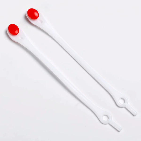 White red shoelaces