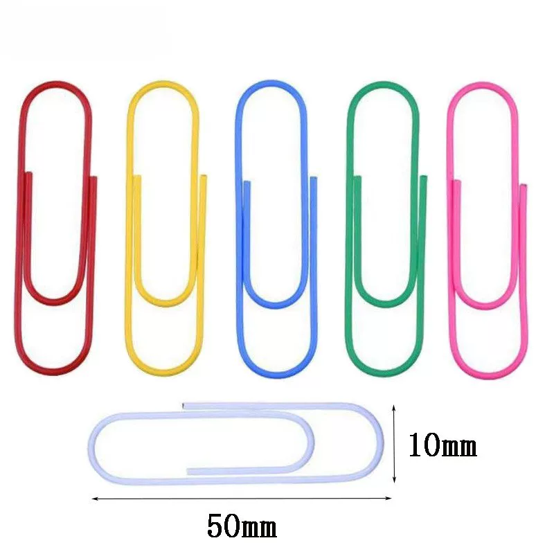 Colored plastic-coated paper clips, nickel-plated paper clips, student test paper clips, information bookmarks, creative needle types, mixed colors