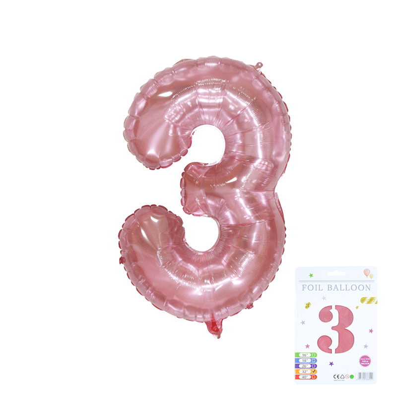 Globo digital de 32 pulgadas, embalaje de tarjeta de papel independiente, versión estadounidense, película de aluminio delgada, embalaje fino, papel de aluminio, globo de cumpleaños