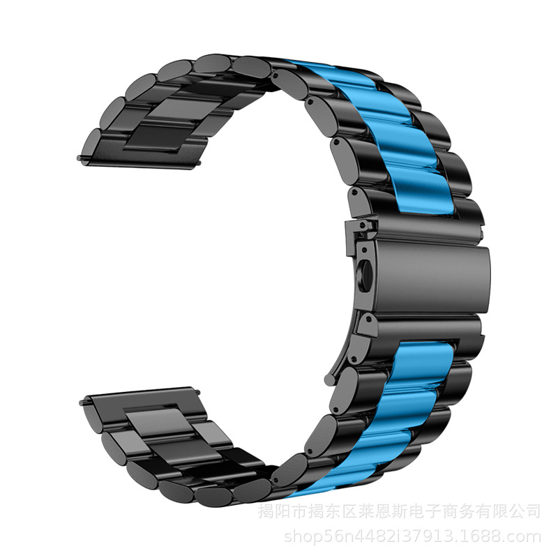 Three steel belts - black and blue - fuel injection