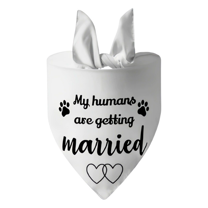 Амазонка AliExpress трансграничная взрывная модель сублимация белого питомца свадебный костюм для собак треугольное полотенце