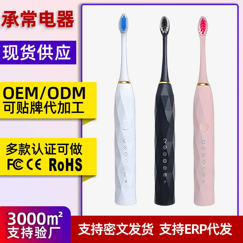 Cross-Border Electric Toothbrush Adult USB Charging Soft Bristle Waterproof Smart Couple Electric Toothbrush Factory Wholesale