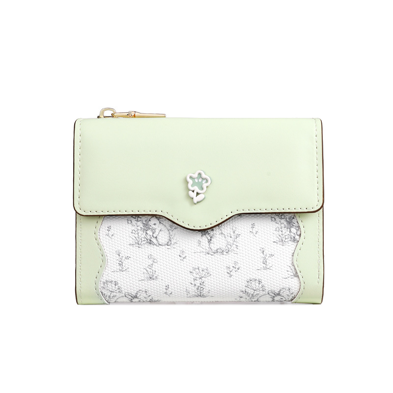 Cartera Estudiante Cartera femenina Nuevo estilo Cartera pequeña Cartera corta para mujer Cartera transfronteriza explosiva Sentido avanzado para mujer