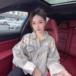仔外套女2025年早春新款刺绣复古设计感小众减龄小个子宽松上衣