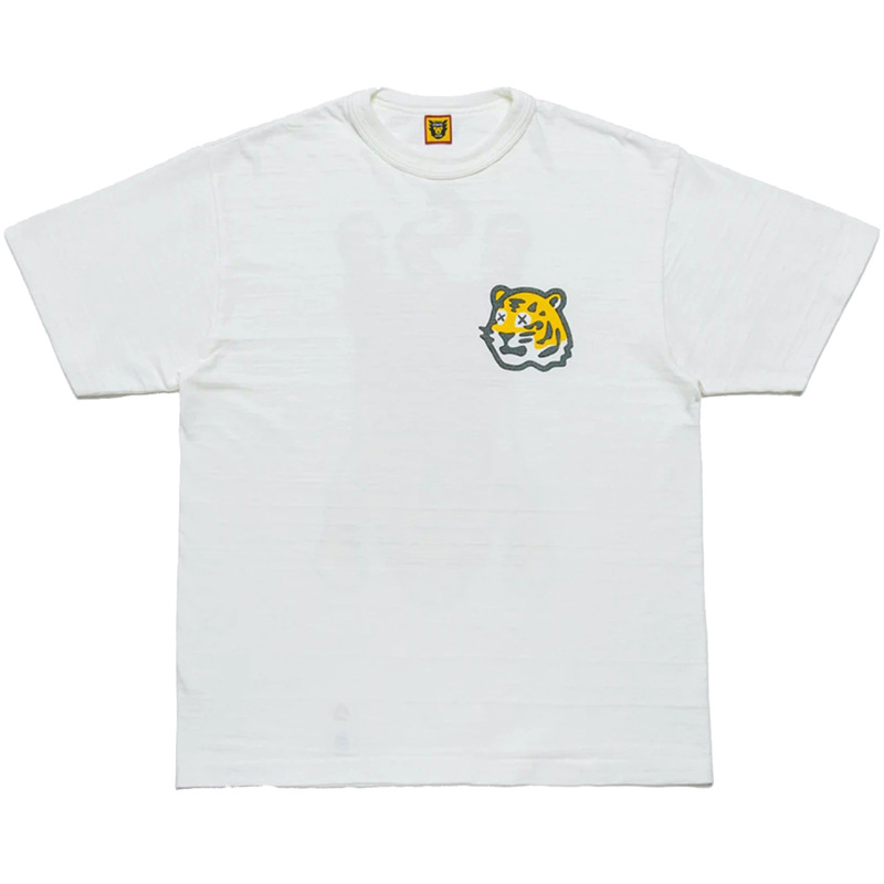 Camiseta de algodón con estampado de cabeza de tigre y dibujos animados de terciopelo para pareja_voghion.com