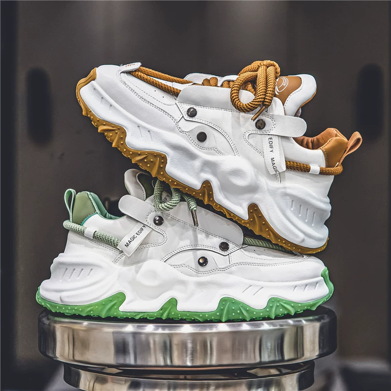 Мужские повседневные кроссовки 2025: модные, трендовые, в стиле Гонконг, на толстой подошве, увеличивающие рост, в стиле «папиных» кроссовок, как в TikTok