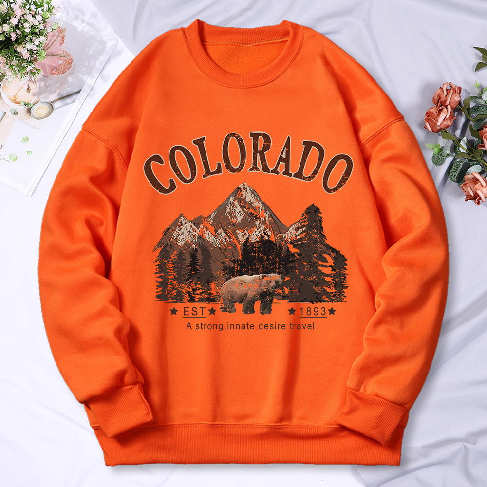 Inspiration and Travel Printing Hooded Women's vintage Crew