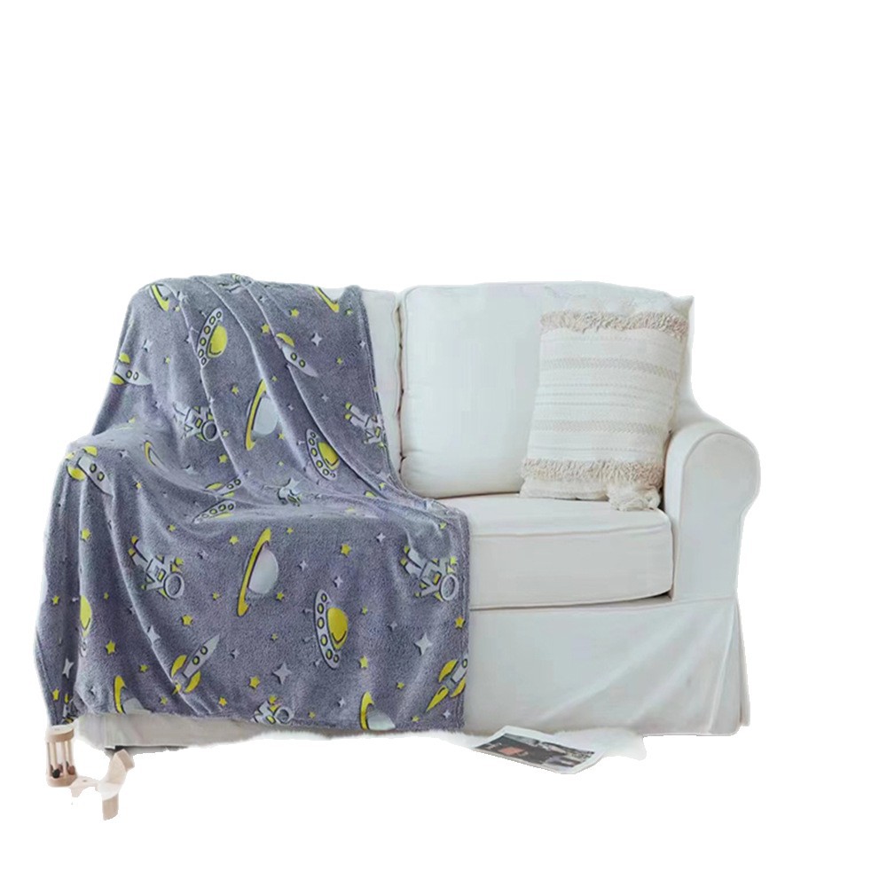 Fabricante recto transfronterizo amazon franela luminosa manta suave y cómoda siesta manta