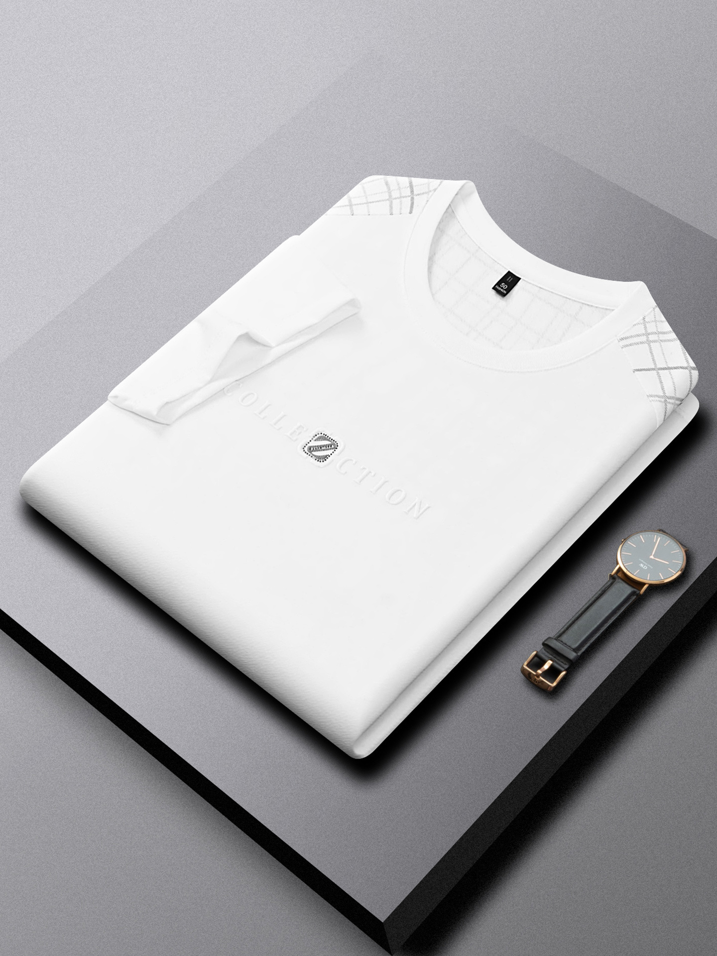 Модная элитная шелковая универсальная футболка с коротким рукавом с круглым воротником для отдыха