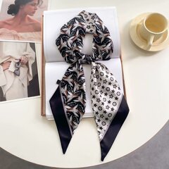 シルクスカーフ、斜めスカーフ、女性用模造シルクプロフェッショナル斜めスカーフ、オールシーズン万能シャツ装飾リボンスカーフ