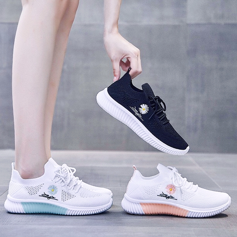 Zapatos deportivos de mujer 2023 nuevos zapatos de red de otoño respirables zapatos casuales blancos casuales zapatos casuales zapatos para correr