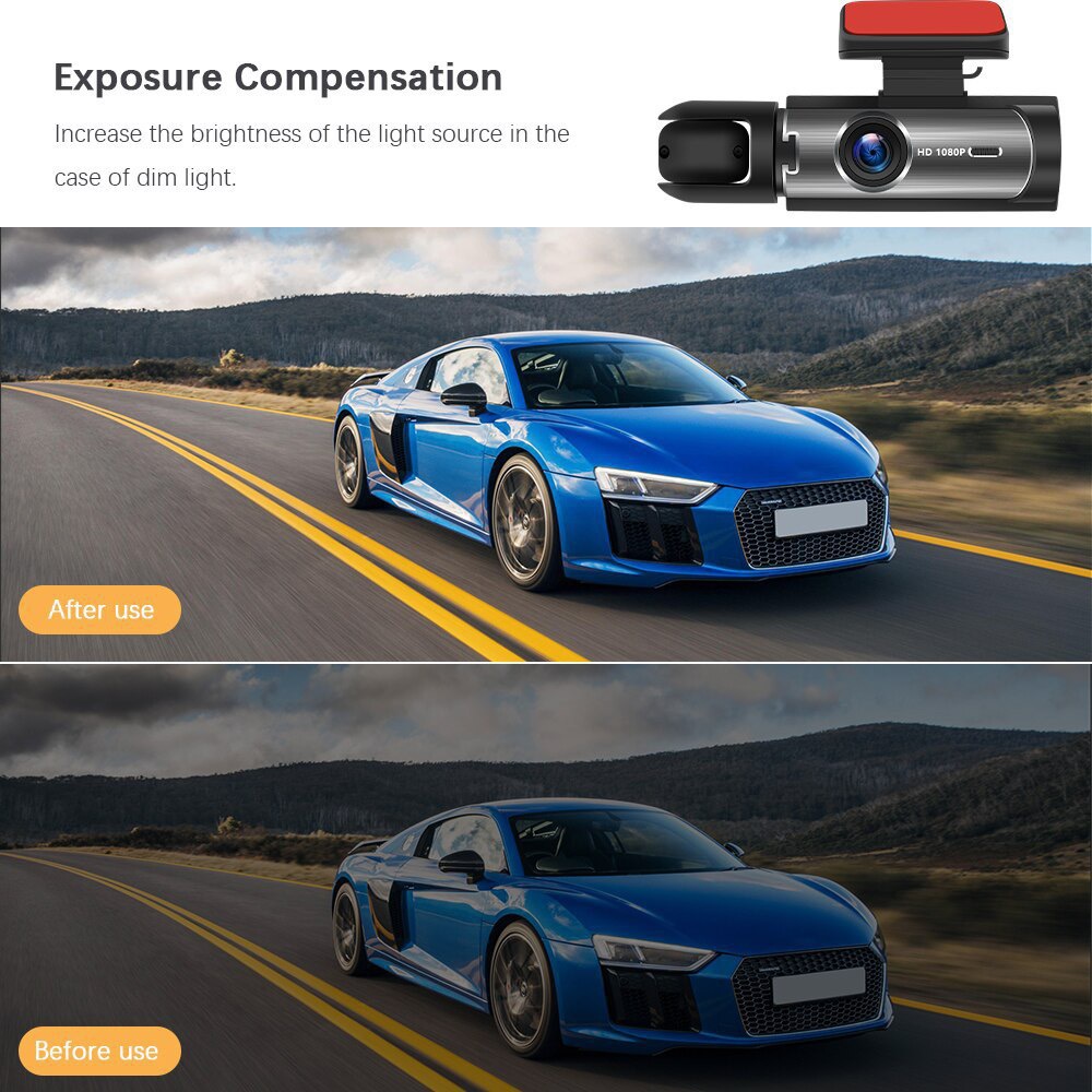 Cross-border M8 Dash Cam 1080P HD Night Vision Dashboard Front Interior Rear Triple-Camera Recorder