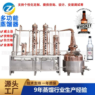多列精馏塔威士忌金酒朗姆酒伏特加蒸馏设备壶式塔式蒸馏器