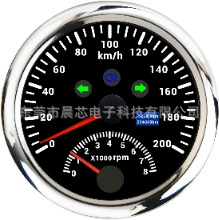automobile instrument, and Car Tachometer Speedometer - cx8189-black-plate-and-silver-cover-200kmh