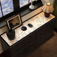 美式复古餐边柜桌垫防水防油免洗皮革玄关柜垫电视柜台面保护垫