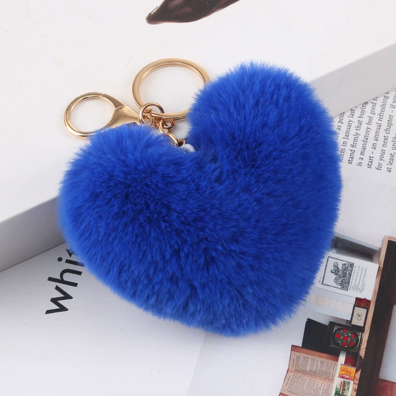 Plush keychain heart-shaped, bag