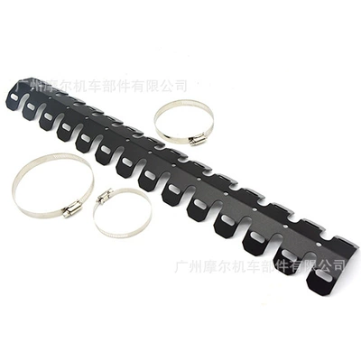 Motorcycle modification off-road vehicle exhaust protection cover modification 2-flush exhaust pipe modification anti-scald cover heat sink (Exhaust pipe) - long-black