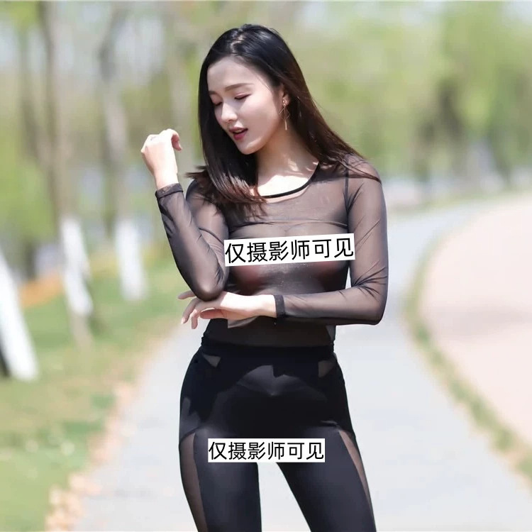 Short-Sleeved Women's T-Shirt 2025 New Style Transparent Mesh Tight See-Through Silky Bottoming Shirt Sexy Temptation Short Navel Exposed