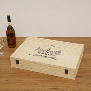 Red wine box 6 wine wooden box manufacturers spot wooden paint red wine wooden box gift box