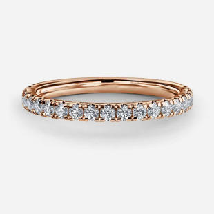 18K white gold row ring with ring diamond ring women's cultivation diamond ring laboratory diamond all-match gold rose gold jewelry