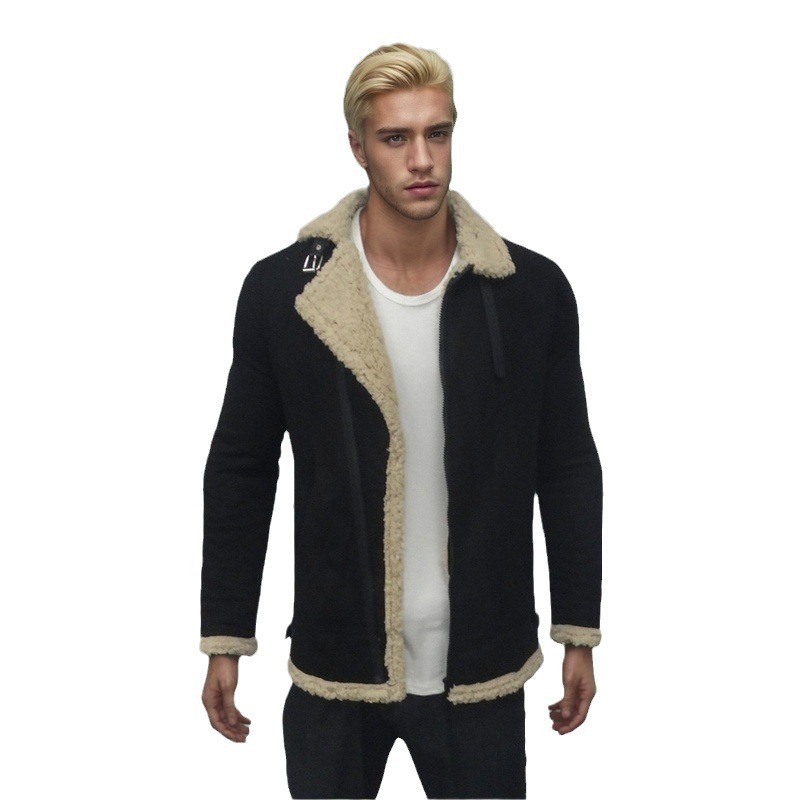 2024 new integrated lamb men's with thickened fur and suede jacket_voghion.com