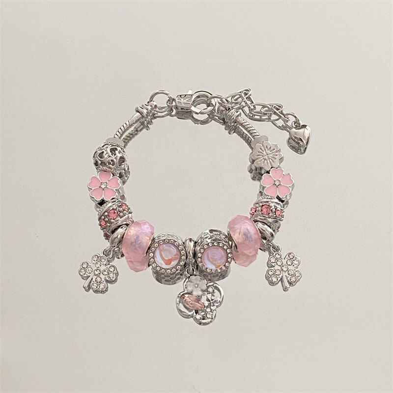 Panjia Dora Heart DIY Beaded Bracelet Unique Design Sweet Best Friend Bracelet Versatile Hand Accessory Hello Kitty Panjia Dora Heart DIY Beaded Bracelet Unique Design Sweet Best Friend Bracelet Versatile Hand Accessory Hello Kitty