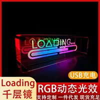 Кросс-граничное RGB зеркало для киберспорта с эффектом загрузки Abyss, тысяча слоев, киберпанк, динамический световой эффект, USB-зарядка, расширяющее зеркало