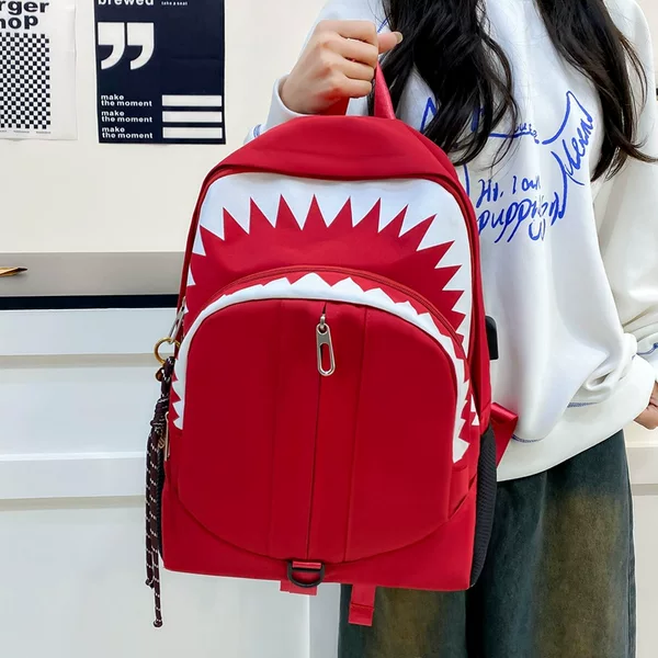 Cross-Border Popular Large-Capacity Luminous Bag for Middle and High School Lightweight Waterproof Versatile Fashionable Backpack Travel Backpack