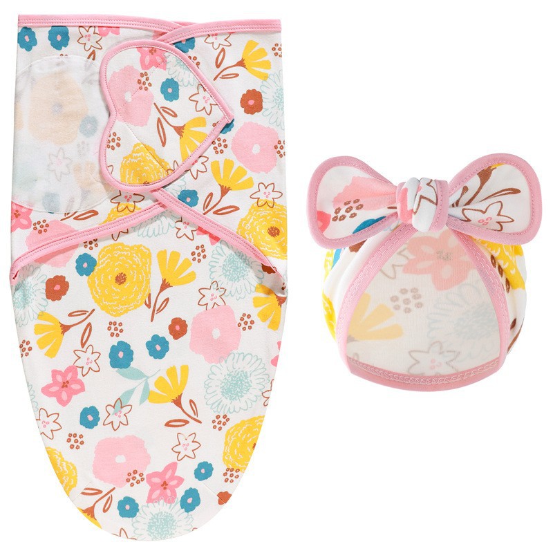 국화 봄 사랑 스타일 봄 누에 침낭 + 인디언 모자