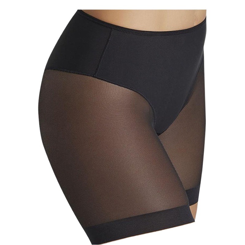 Polainas de malla fina transfronterizas europeas y americanas pantalones de seguridad de cintura media pantalones de modelado del cuerpo de las mujeres pantalones cortos de las mujeres boxeadores