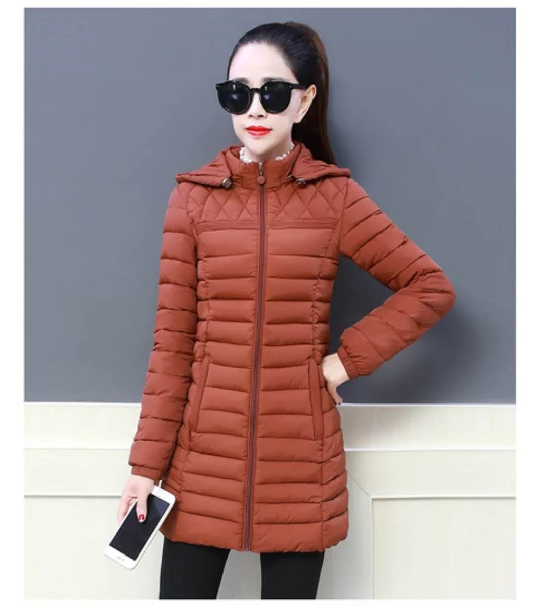 Chaqueta acolchada femenina invierno ligera