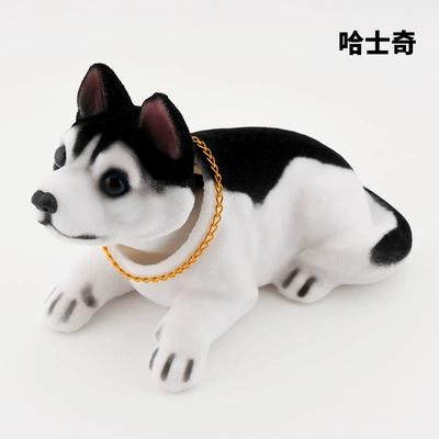 car resin moving head dog – Car ornaments - husky