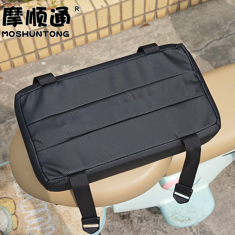 Small Electric Vehicle Rear Seat Cushion, Widened and Heightened, Sun-Proof and Waterproof Seat Cushion Cover, Electric Bicycle and Electric Scooter Rear Seat Cushion